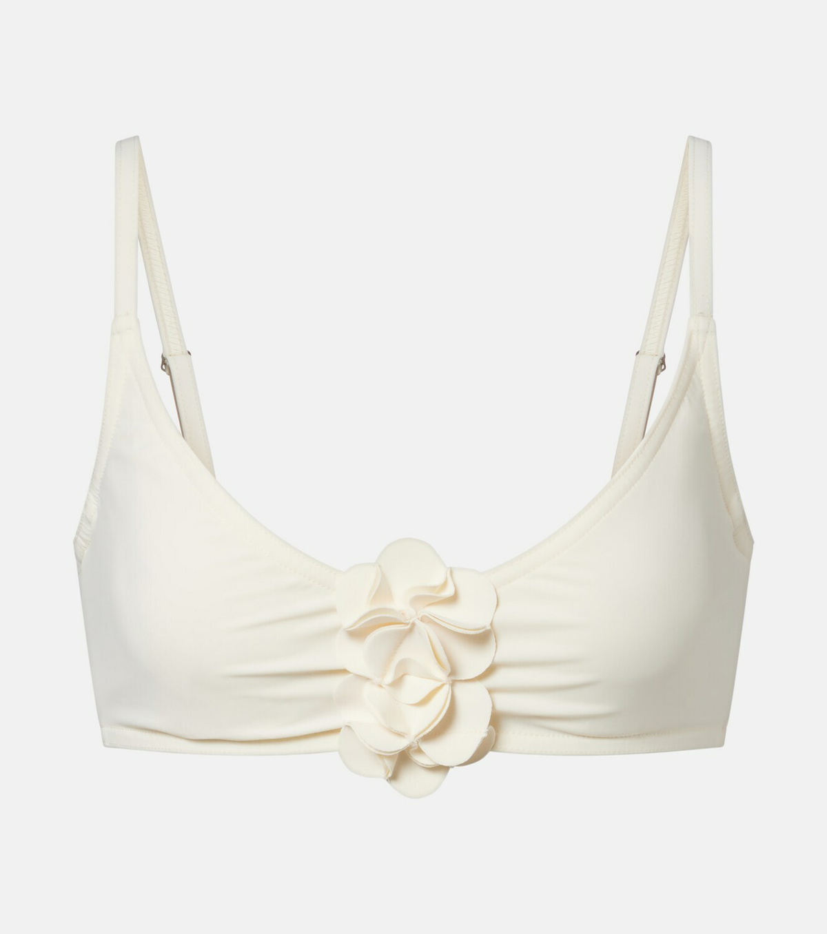 Karla Colletto Tess floral-appliqué bikini top