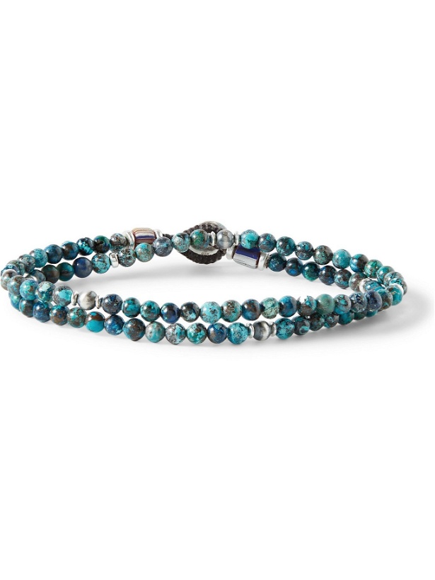 Photo: MIKIA - Multi-Stone and Sterling Silver Beaded Wrap Bracelet