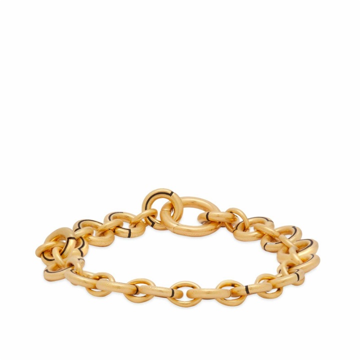Photo: Missoma Women's Round Link Enamel Bracelet in Gold 