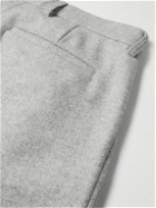 Miles Leon - Straight-Leg Pleated Wool and Cashmere-Blend Trousers - Gray