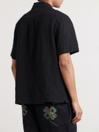 Altea - Hadley Seersucker Cotton Shirt - Black