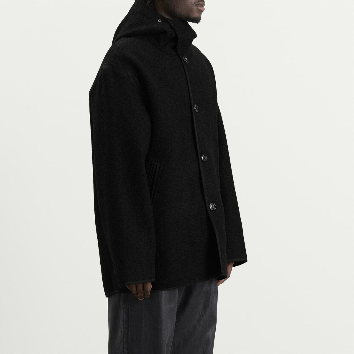 Our Legacy Men's Stamped Wool Liner Jacket in Black