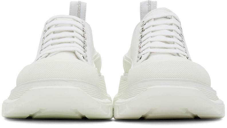Alexander McQueen White Tread Slick Platform Low Sneakers