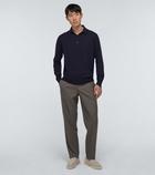 Loro Piana - Cotton long-sleeved polo sweater