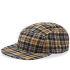 Folk Men's 5 Panel Cap in Pepper Charcoal Check