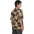 Palm Angels Black and Brown Kill The Bear Bowling Shirt