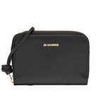 Jil Sander Small Giro Zip Around Wallet in Black
