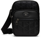 Lacoste Black Monogram Print Small Crossbody Bag