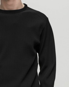 Snow Peak Dry Waffle Long Sleeve T Shirt Black - Mens - Longsleeves