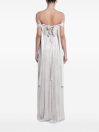 Maria Lucia Hohan Silver-ToneSerene Draped Gown
