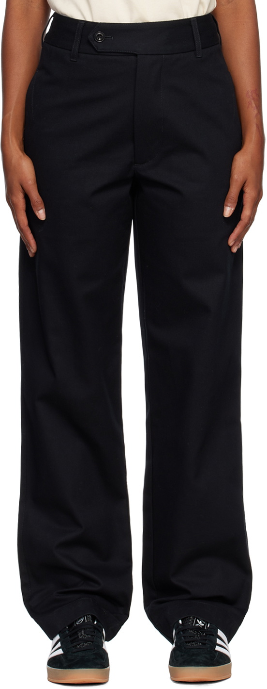 Nicholas Daley Black Straight-Leg Trousers