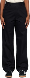 Nicholas Daley Black Straight-Leg Trousers