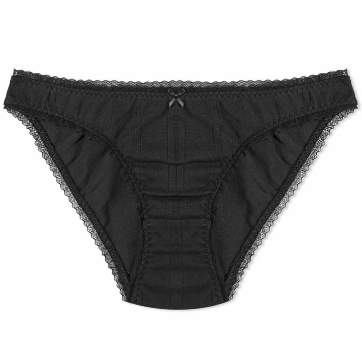 Photo: Cou Cou Women's Pointelle Low Rise Brief in Black