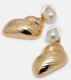 Self-Portrait Faux pearl-embellished drop earrings