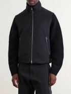 TOM FORD - Peach Touch Leather-Trimmed Poplin Gilet - Black