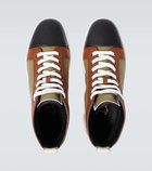 Christian Louboutin Fun Louis leather-trimmed sneakers