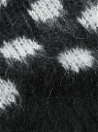Marni - Polka-Dot Brushed-Knit Beanie - Black