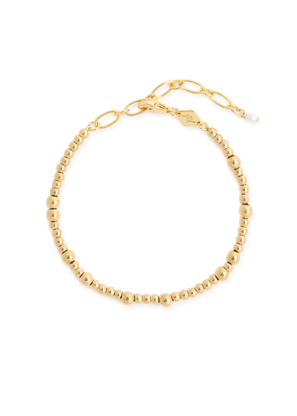Photo: Anni LU Goldie 18kt Gold-plated Beaded Bracelet - One Size