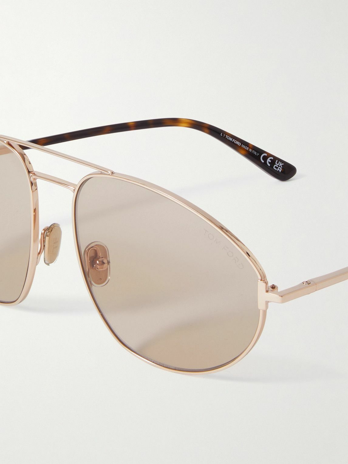 Tom Ford Ken Aviator Style Rose Gold Tone Sunglasses Tom Ford 2845