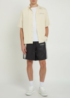 Amiri MA Quad Logo-monogrammed Satin Shorts Black