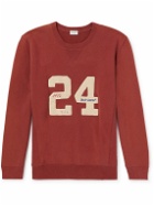 SAINT LAURENT - Embroidered Cotton-Jersey Sweatshirt - Red