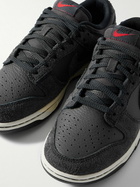 Nike - Dunk Low PRM Suede and Full-Grain Leather Sneakers - Black