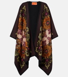 La DoubleJ Printed virgin wool poncho