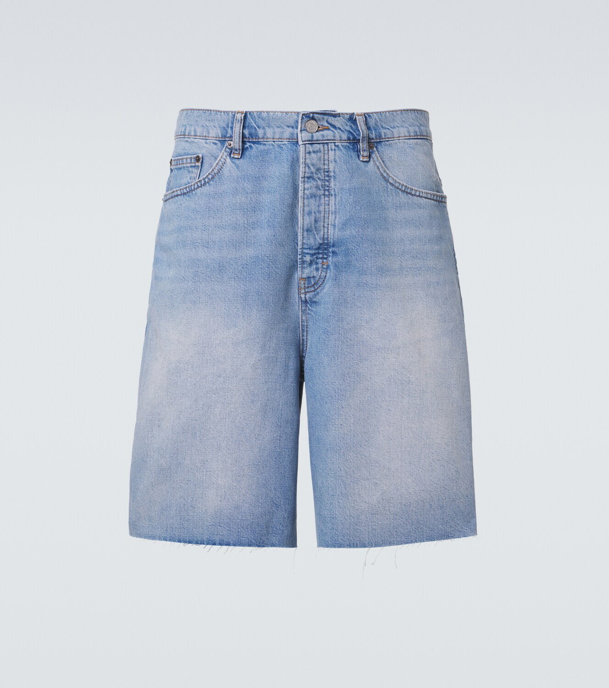 Frame DIstressed denim Bermuda shorts