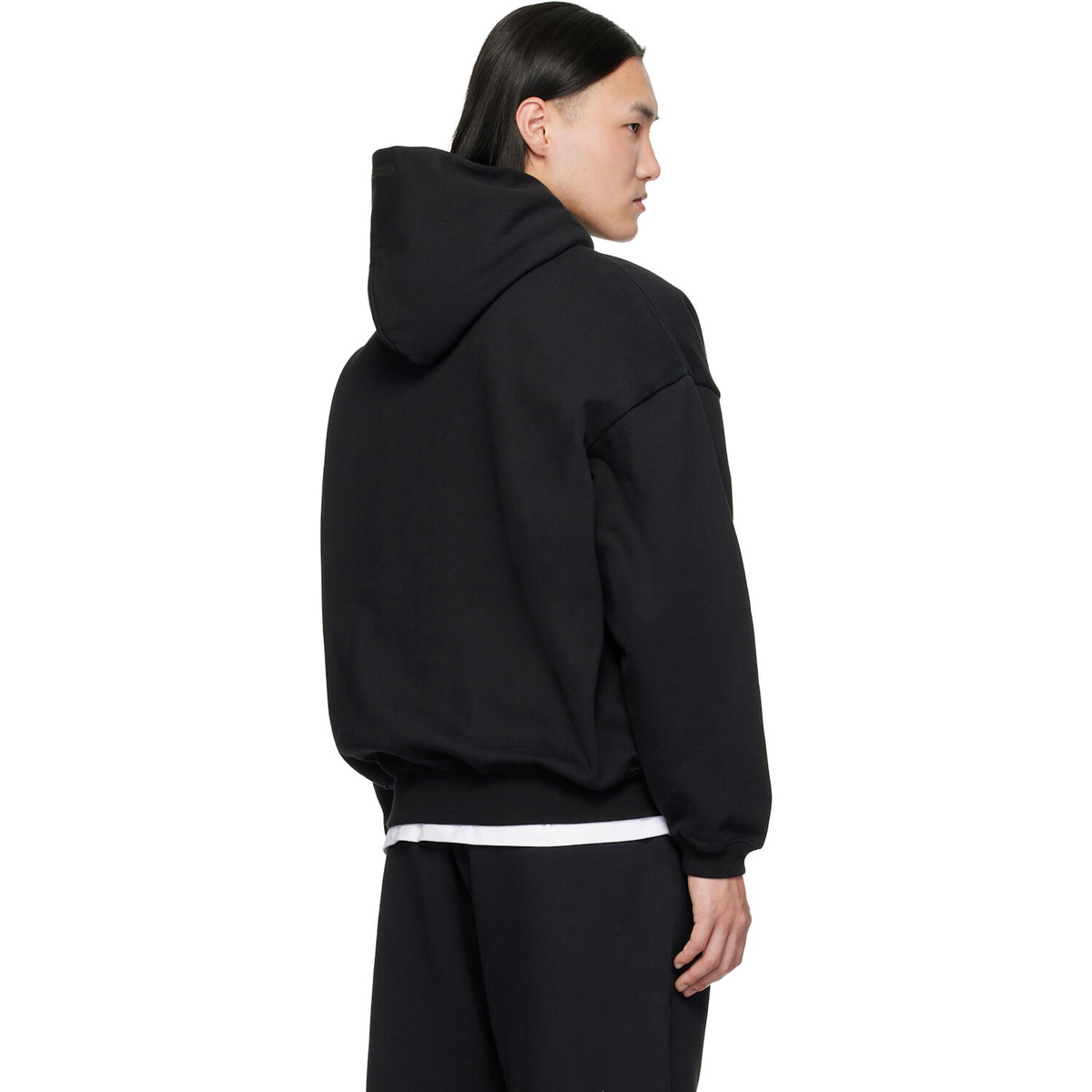 Fear of God ESSENTIALS Black Varsity 90s Hoodie