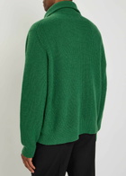 The Elder Statesman Clemente Half-zip Ribbed Cashmere Jumper Dark Green