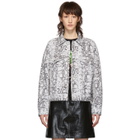 Alexander Wang Black and White Denim Python Game Jacket