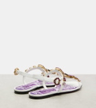 Dolce&Gabbana Embellished leather thong sandals