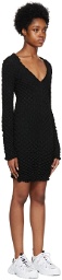MCQ Black Shirred Minidress