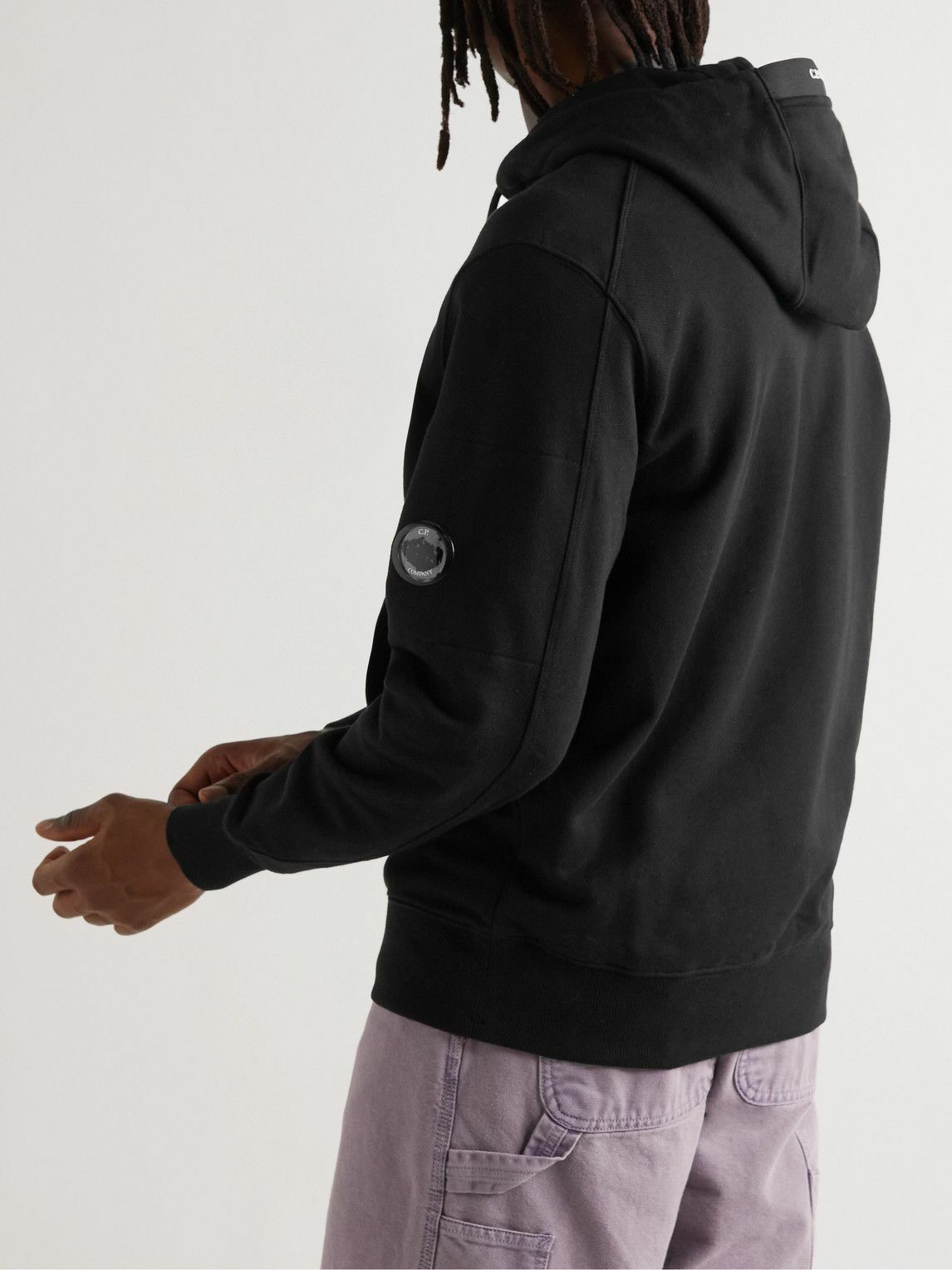 C.P. Company - Slim-Fit Logo-Appliquéd Cotton-Jersey Hoodie