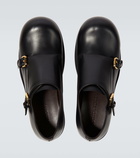 Bottega Veneta Helium leather monk strap shoes