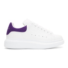 Alexander McQueen White and Purple Oversized Sneakers