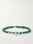 Mikia - Sterling Silver Malachite Beaded Bracelet - Green