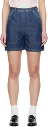 Weekend Max Mara Navy Elica Denim Shorts