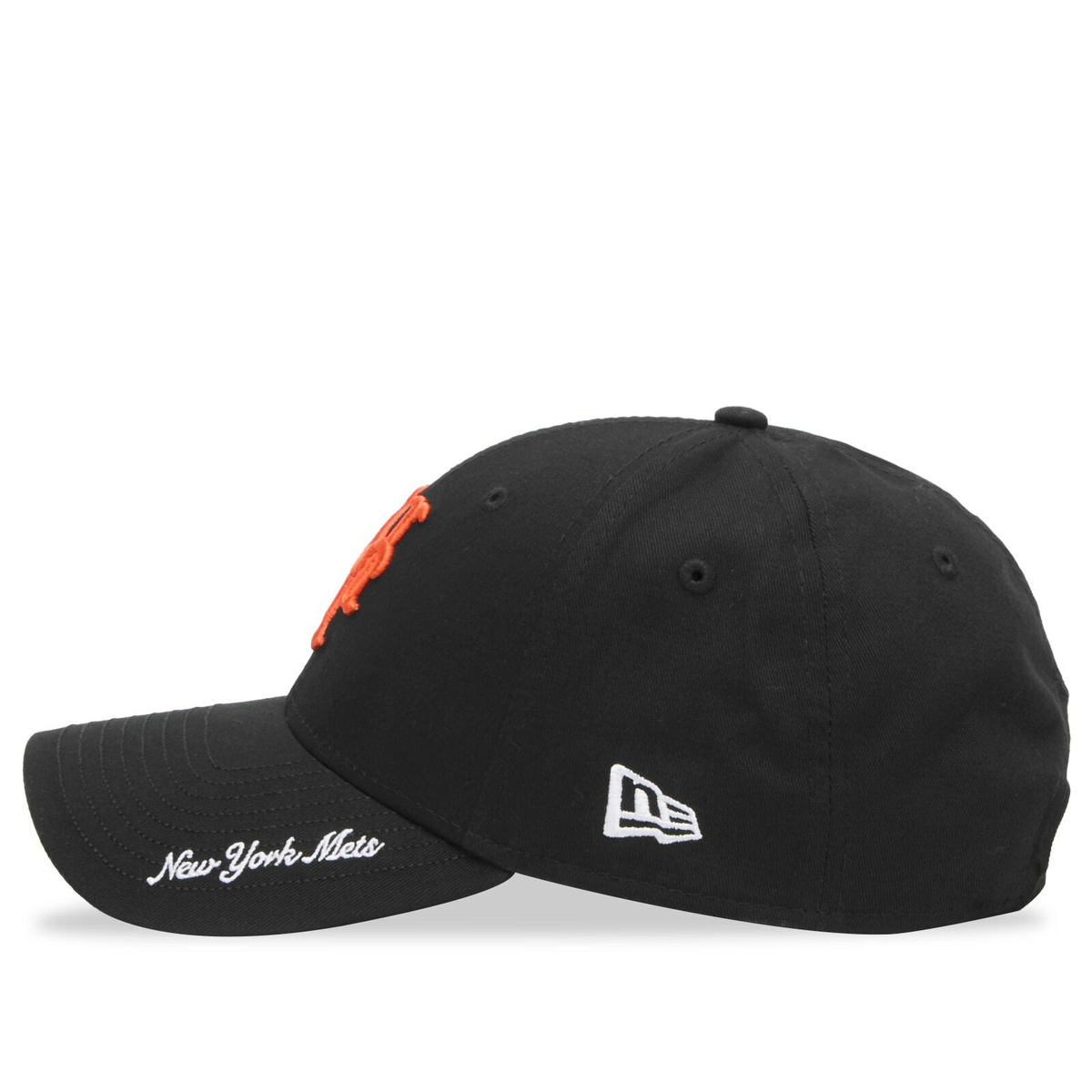New Era New York Mets Visor Script 9Forty Cap in Black 