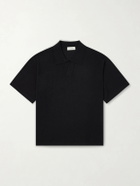 FRAME - Knitted Cotton Polo Shirt - Black