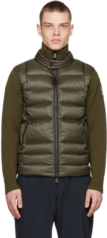 Photo: Moncler Grenoble Green Down Tricot Jacket