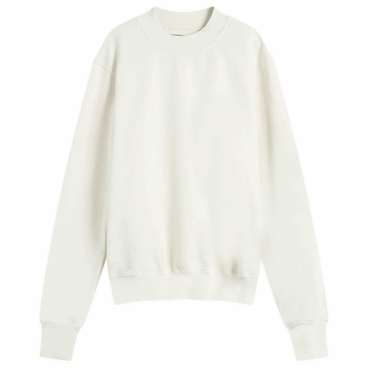 Photo: Les Tien Men's Heavyweight Banded Mock Neck Polo in Ivory