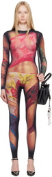 Marine Serre Multicolor Recycled Draped Statue Jersey Unitard