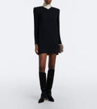 Manolo Blahnik Dispasa embellished satin knee-high boots