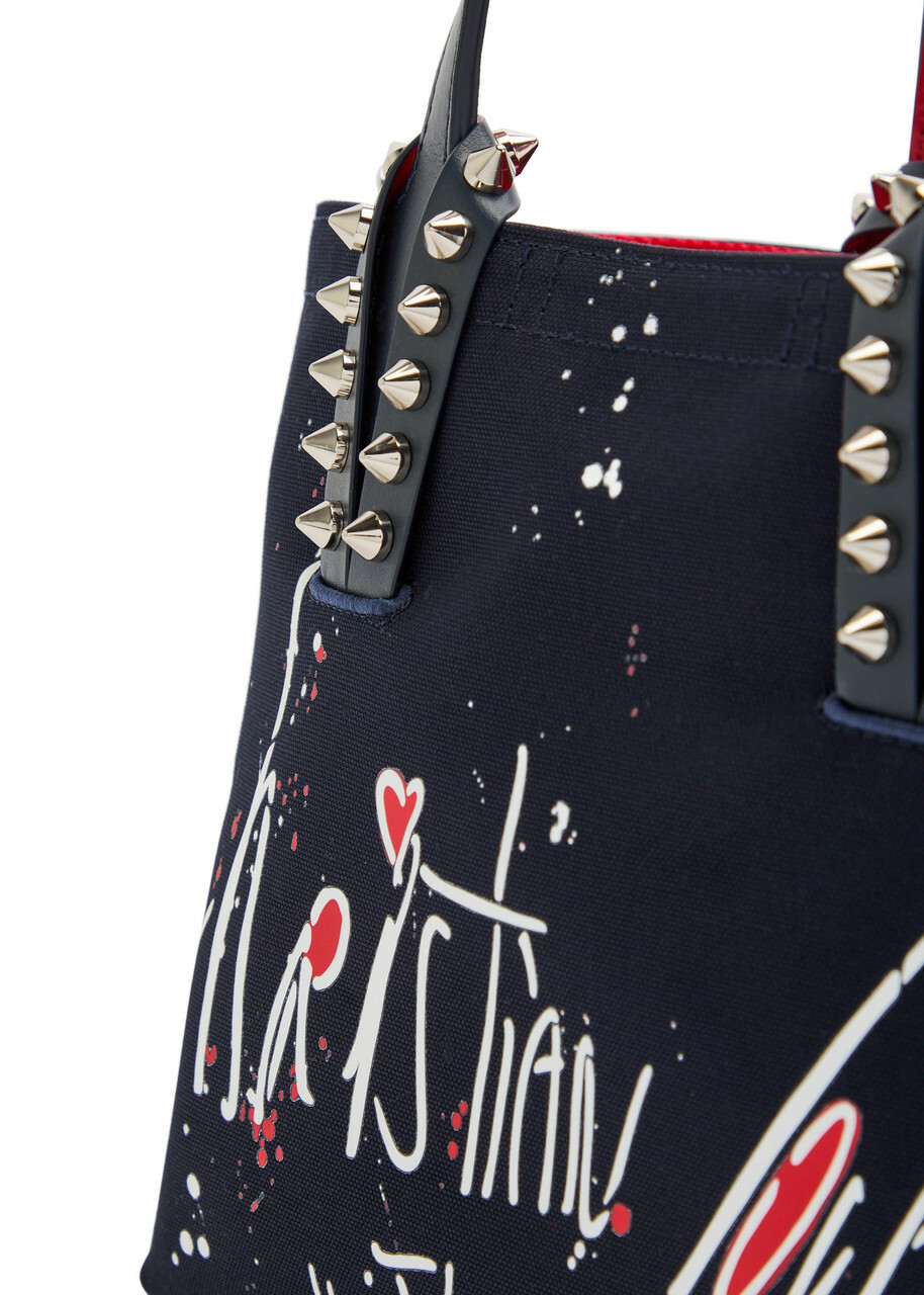 Christian Louboutin Cabata Mini Canvas Tote - Navy - One Size