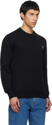 Balmain Black Fine Silk & Cotton Sweater