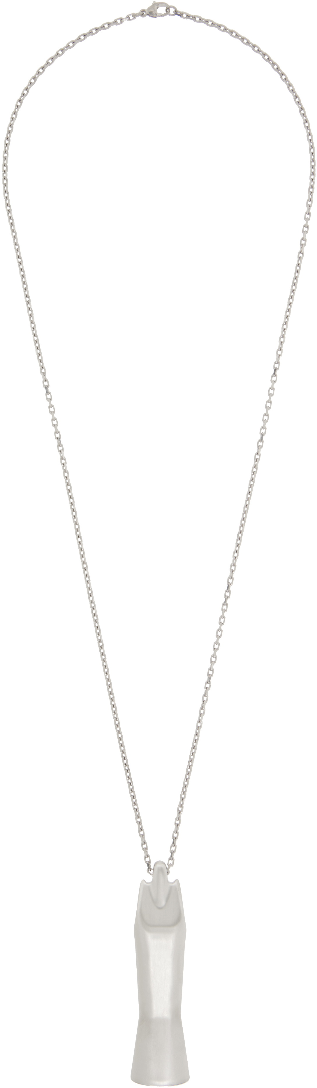Rick Owens Silver Crystal Trunk Necklace Rick Owens