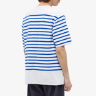 Arpenteur Men's Pontus Nautical Stripe T-Shirt in White/Blue Stripes