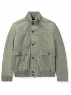 Brioni - 75 Padded Suede Blouson Jacket - Green