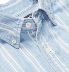 Balenciaga - Oversized Button-Down Collar Striped Denim Shirt - Men - Light blue